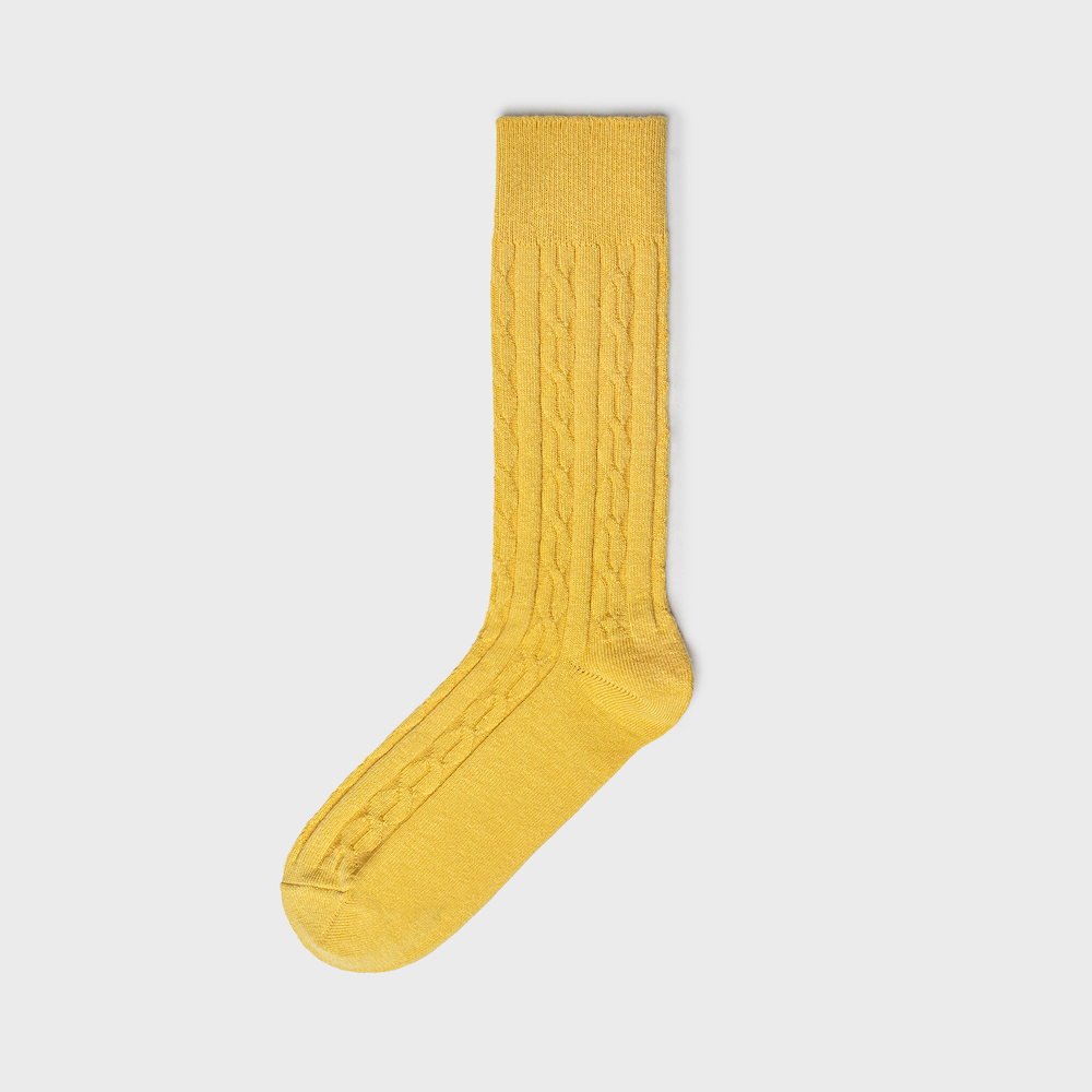 socks mustard color image-S1L41