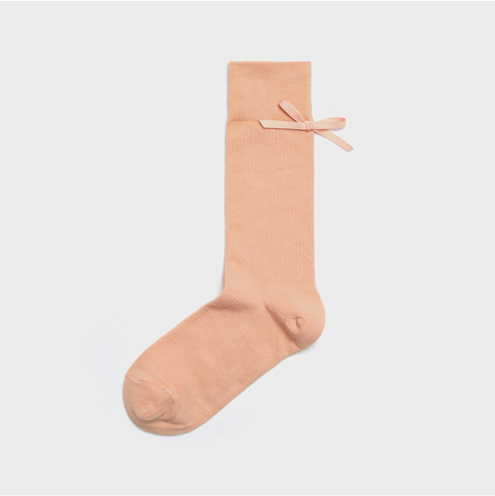 socks peach color image-S5L27