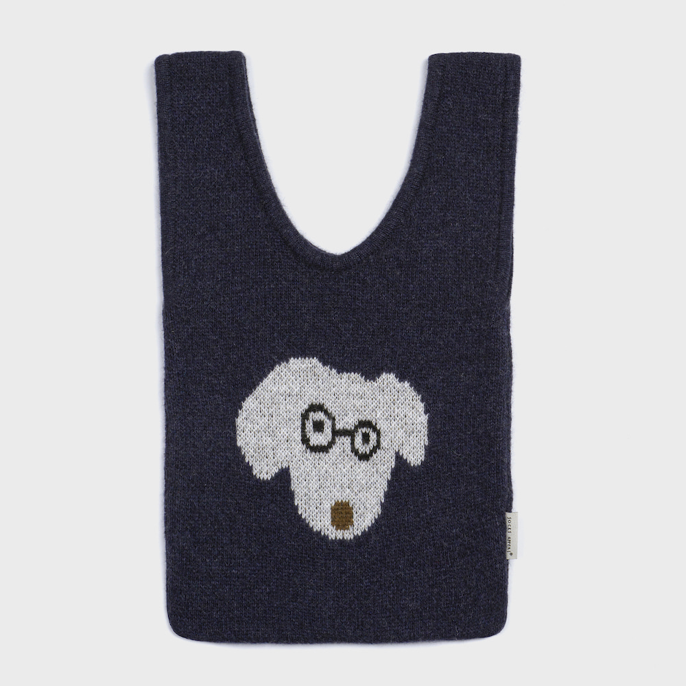 MOGU knit bag fluffy dog