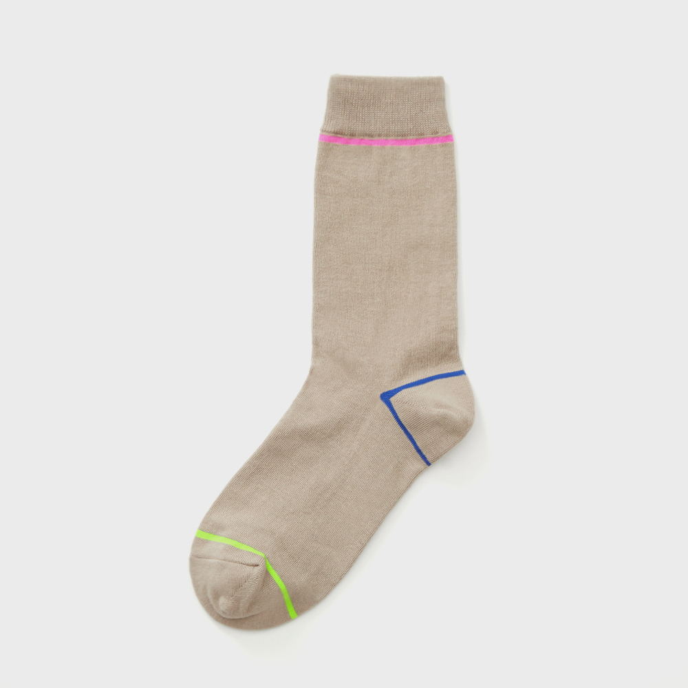 socks cream color image-S1L17