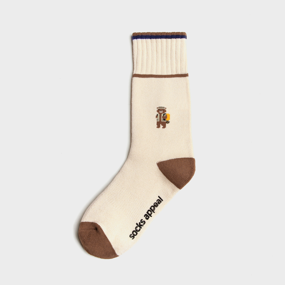 socks cream color image-S4L1