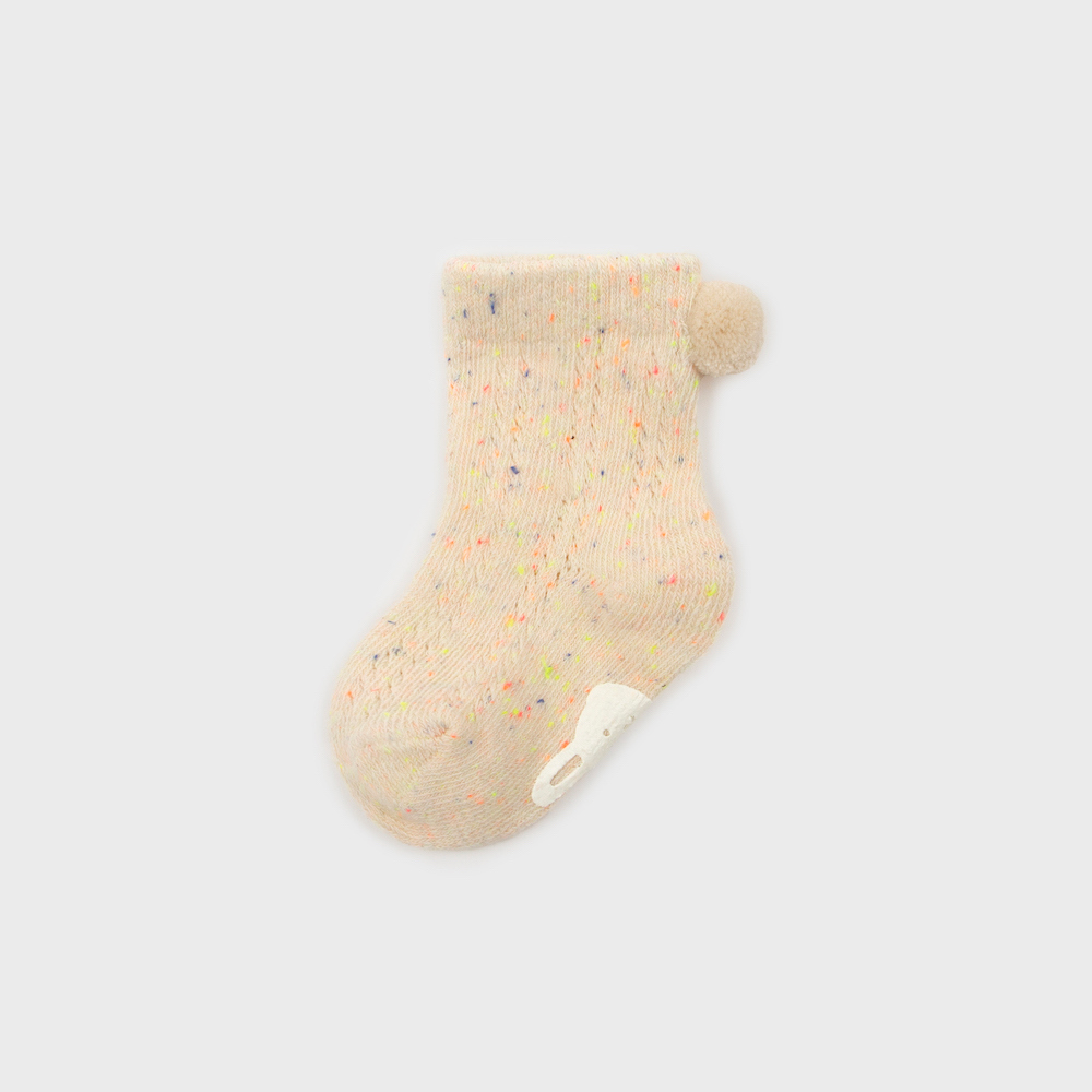 socks cream color image-S1L46