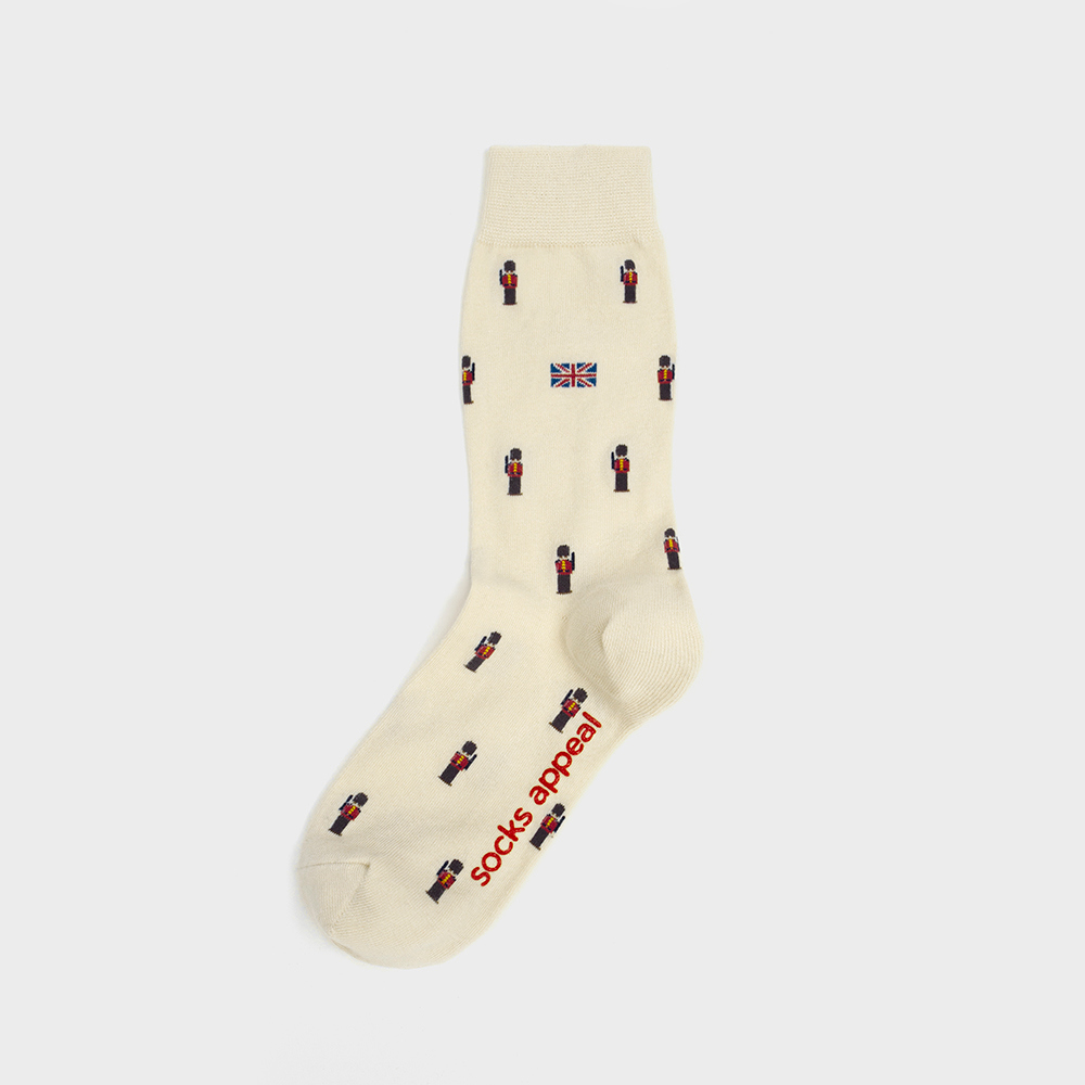 socks cream color image-S1L49