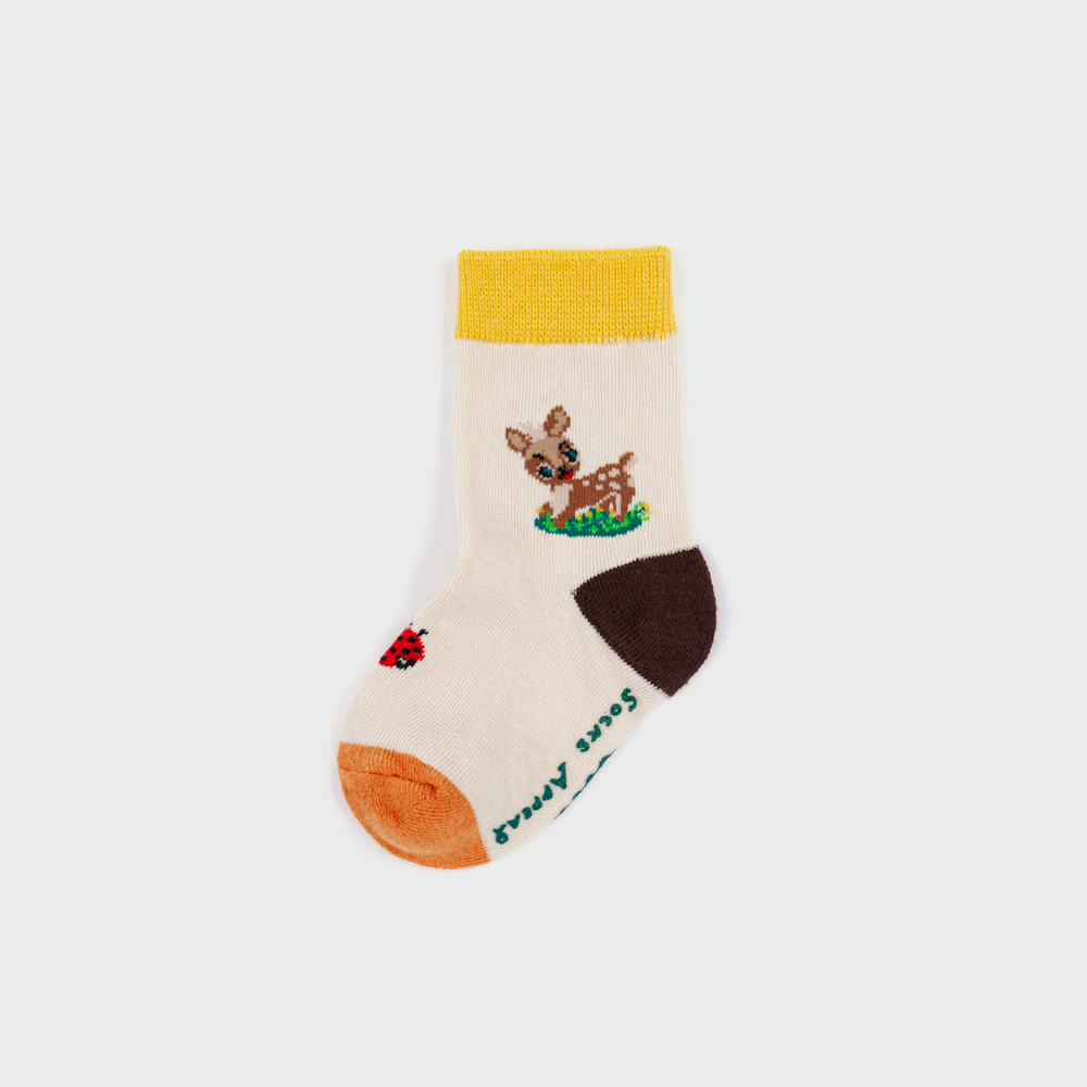 socks cream color image-S7L15