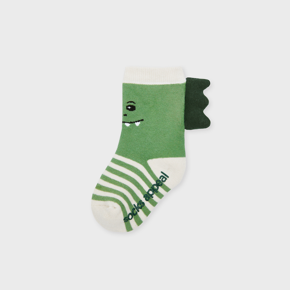 socks khaki color image-S1L38
