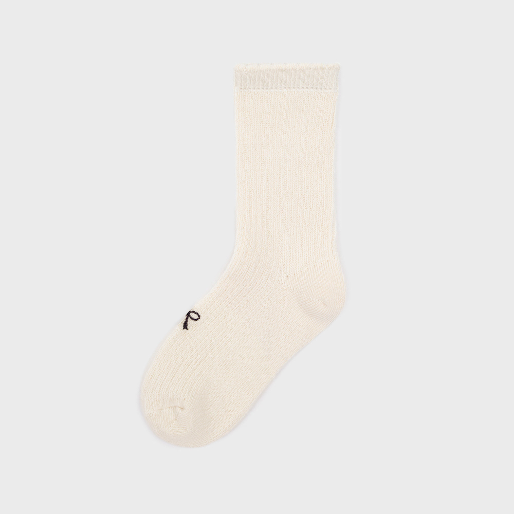 socks cream color image-S1L23